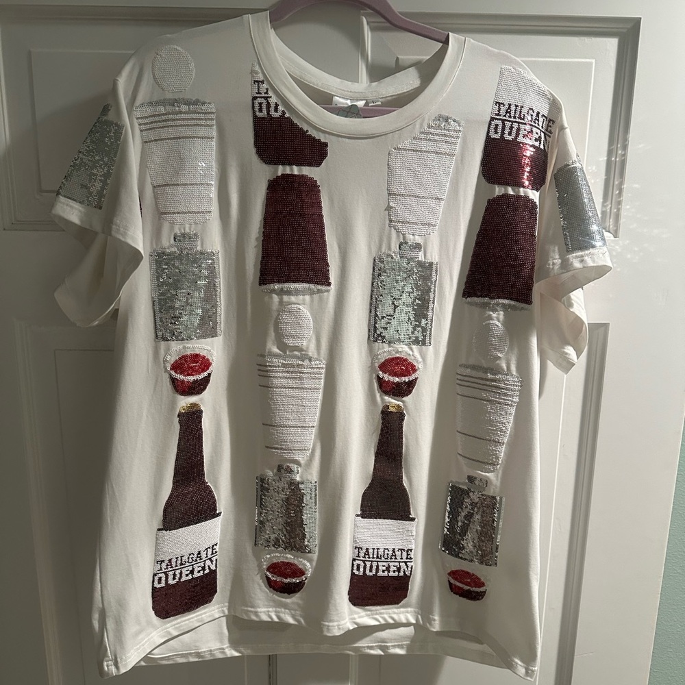 QUEEN OF SPARKLES Tailgate Queen Maroon, size L